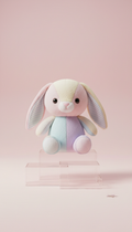 Peluche lapin pastel ultra-douce